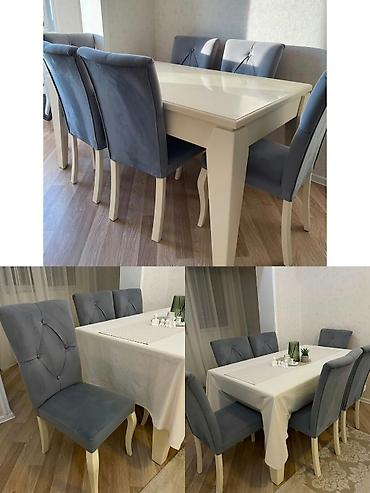 Qonaq otağı üçün, İşlənmiş, Kvadrat masa, 6 stul lalafo.az -da Qonaq otağı üçün, İşlənmiş, Kvadrat masa, 6 stul