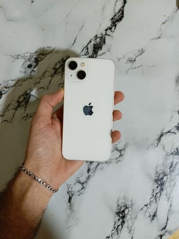 Apple iPhone: IPhone 13, 128 GB, White Iphone, Guarantee, Simsiz şarj, Face ID