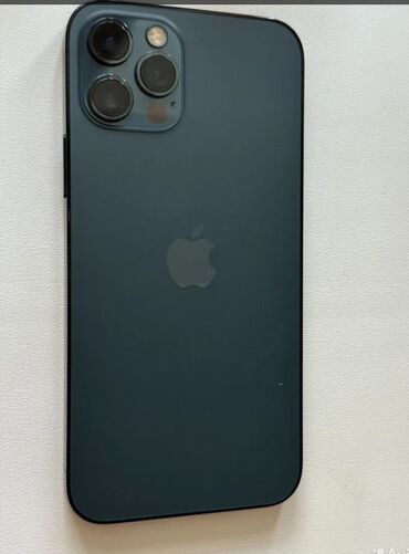 Apple iPhone: IPhone 12 Pro, Б/у, 512 ГБ, Pacific Blue, Защитное стекло, Чехол, Коробка, 81 %