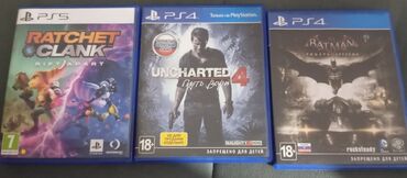 диски playstation 3: Batman Arkham knight - 1000 uncharted 4 -1000 ratchet and clank -2000