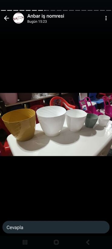 Bitkilər üçün dibçəklər: Dipçəklərin topdan və Pərakəndə satışı. Anbardan satış. Hansı formada — 19