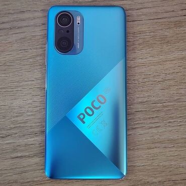 телефон за 100: Poco F3, Б/у, 256 ГБ, цвет - Голубой, 2 SIM