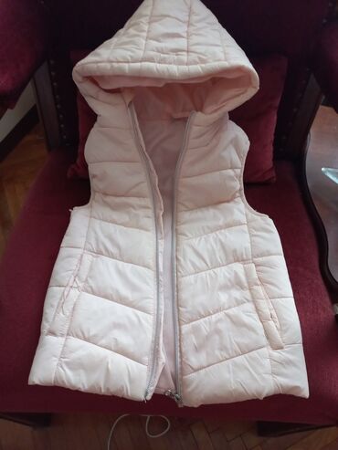 prodaja kaputa beograd: Roze mekani prsluk za devojcice 6-7g, 122cm