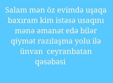 Öz evimdə uşaqlara baxıram. Valideynlər övladlarını mənə etibar edə