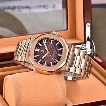 Ručni satovi: PAGANI DESIGN PD-1728 - 40mm - Roze zlatna / Braon PAGANI DESIGN — 8