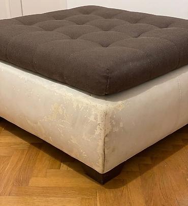 antik stullar: İstikbal firmasının əla keyfiyyətli pufu/ottoman. Ölçülər: 98 × 98 — 4