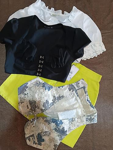 Ženska odeća – set komada (različiti brendovi) - Žuta kord mini — 1
