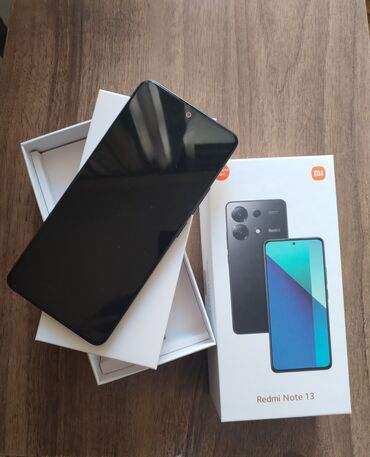 xiaomi telefonlari: Xiaomi Redmi Note 13, 256 GB, rəng - Qara, 
 Zəmanət, Barmaq izi, İki sim kartlı