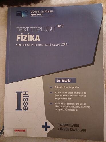 Спорт и хобби: Fizika 2019. İçində az qeydlər götürülüb. Testlər üzərində