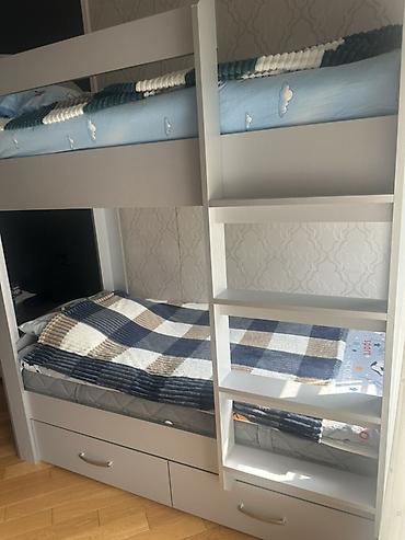 matras ortopedik: İki mərtəbəli uşaq/yetişkin çarpayısı – boz rəng - Kompakt iki — 2