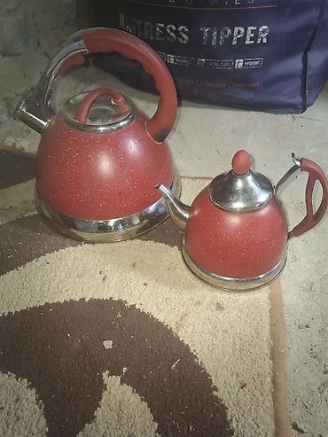 dəm cayniki: İşlənmiş, rəng - Qırmızı, Çaydan, 2,5 bucket volume l, Azərbaycan — 4