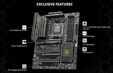 ana plata: Ana Platası MSI X870E, Yeni — 3