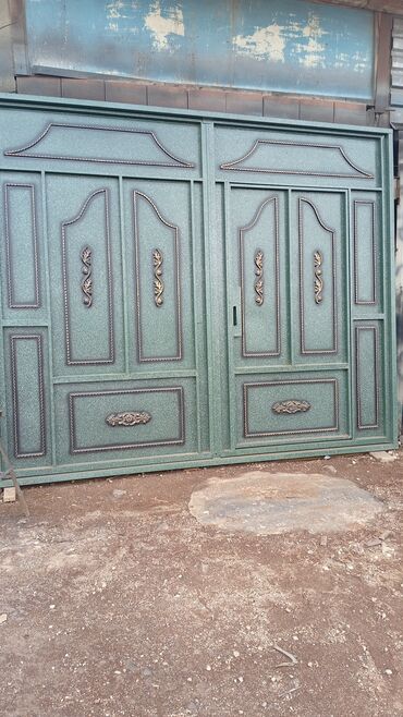 Həyət darvazaları: Dəmir Həyət darvazası, Yana açılan, Mexaniki, rəng - Mavi — 24