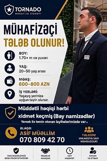 Tornado Mühafizə Xidmətinə mühafizəçi axtarılır - Tələblər: - Boy lalafo.az -da Tornado Mühafizə Xidmətinə mühafizəçi axtarılır - Tələblər: - Boy