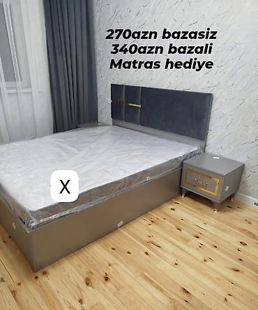 Mebel dəsti – iki variantlı çarpayı və tumba - Rəng: boz/qrifi lalafo.az -da Mebel dəsti – iki variantlı çarpayı və tumba - Rəng: boz/qrifi
