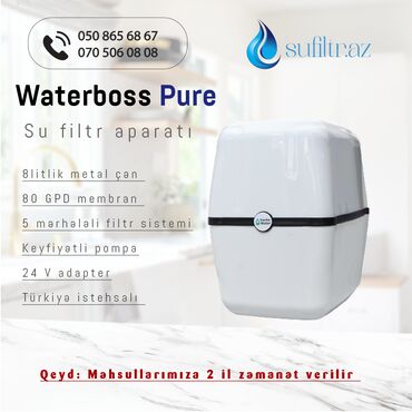 su filtirləri: Su filtri Wateboss Pure (Pompalı 5 aşamalı) 2,8 Tank Metal Çən -5