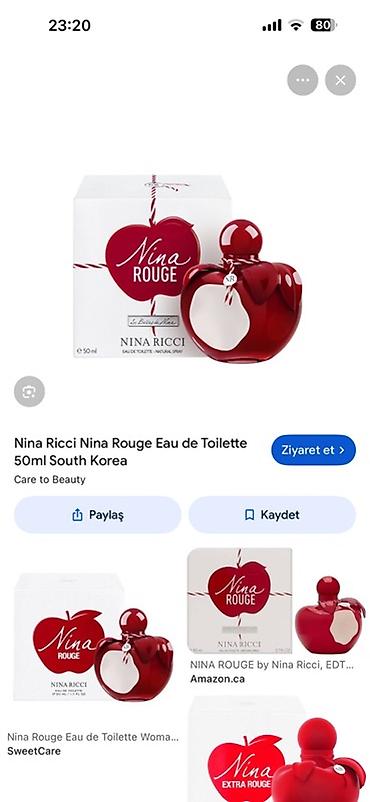 buraxılış paltarları b: Nina Ricci – Nina Rouge Eau de Toilette, 50 ml - Qoxu tipi — 1