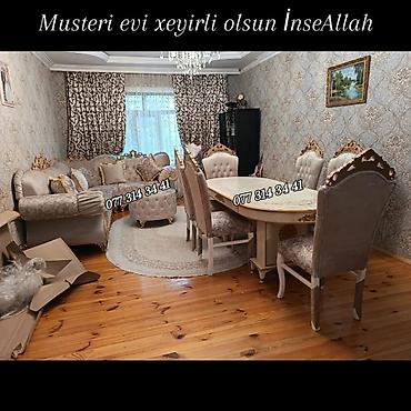 haçar desdi: Klassik üslubda dəst mebellər – qonaq otağı üçün tam komplekt — 3