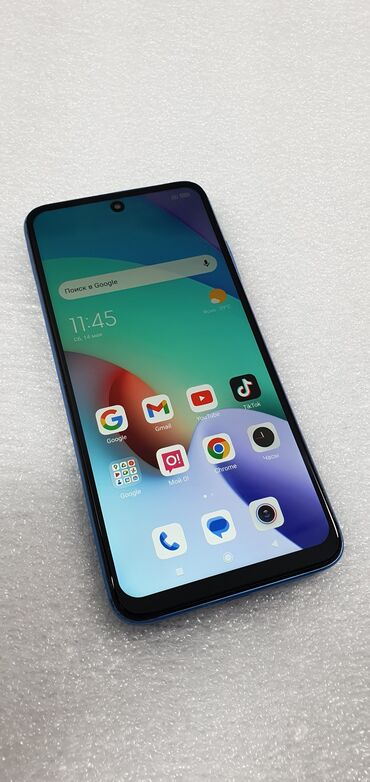 телефон honor: Xiaomi, Redmi Note 10, Б/у, 128 ГБ, цвет - Голубой, 2 SIM