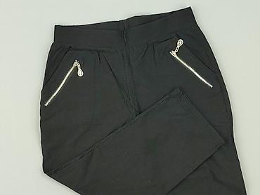 czarne cargo pull and bear: Spodnie 3/4 damskie, rozmiar S — 1