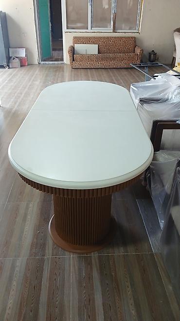 toplantı masası: Oval formalı, açılıb-bağlanan yemək masası - Üst hissə: açıq rəngli — 3