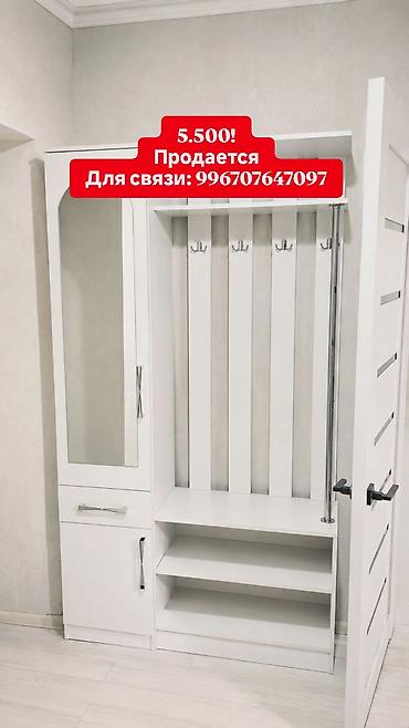 standing mirror: Прихожая модульная, цвет белый. Компоновка: - Закрытый высокий шкаф с — 1
