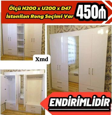 встроенный шкаф: Düz dolab, Paltar üçün, Açılan, Korpuslu, 3 qapılı