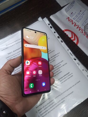 Samsung: Samsung Galaxy A71, 128 GB, rəng - Qara, Sensor, Barmaq izi, İki sim kartlı