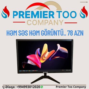 monitor kompüter: HDMI VGA Çıxışlı 19 yeni monitor.
Həm Səs Həm Görüntü.
Say Var