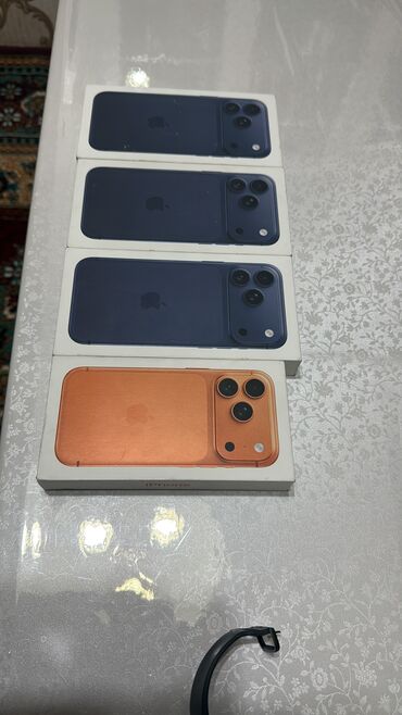 полуавтомат машинка: IPhone 17 Pro Max, Жаңы, 256 ГБ, Sierra Blue, Кабель, Куту, 100 %
