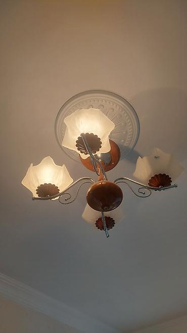 led lyustralar: Çılçıraq, 4 lampa, Şüşə — 2