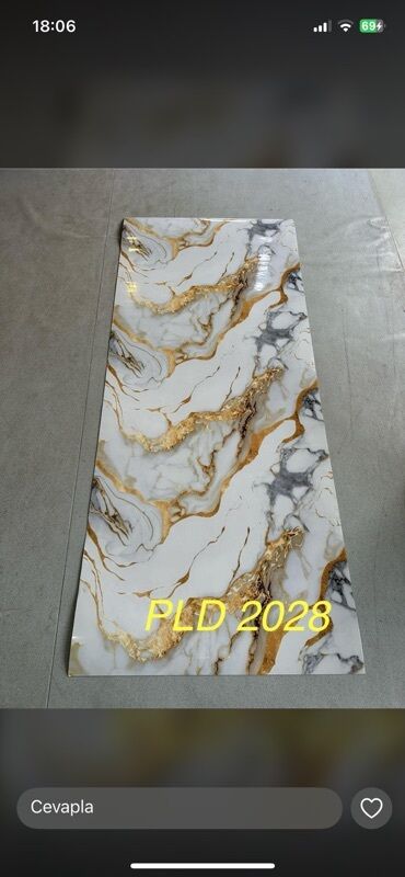 Mərmər effektli PVC panellər: Məhsul: Dekorativ PVC yapışqanlı örtük – mərmər effektli panellər — 3