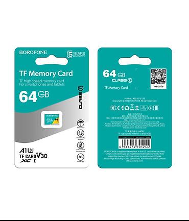 Фото жана видеокамералар: Карта памяти Borofone MicroSDXC 64 ГБ - Тип: microSDXC (TF), UHS-I - — 2