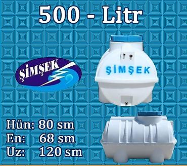 Baklar və çənlər: ŞİMŞEK LTD plastik su çənləri Həcm variantları: - 1000 litr (ölçü 1) — 30