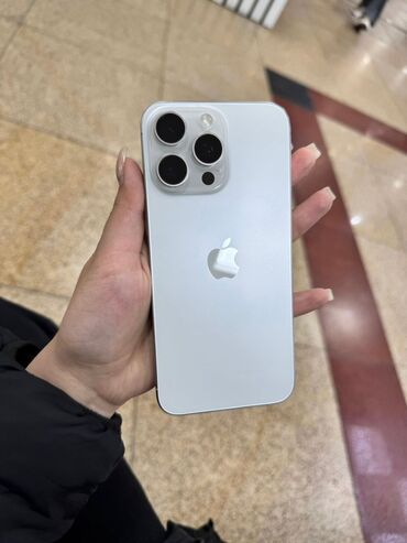 apple watch последняя модель цена бишкек: IPhone 15 Pro Max, Колдонулган, 256 ГБ, White Titanium, Коргоочу айнек, Каптама, Куту, 87 %