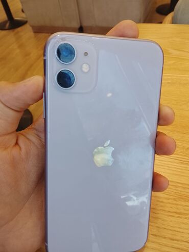 айфоны цена в бишкеке: IPhone 11, Колдонулган, 128 ГБ, Deep Purple, Заряддоочу түзүлүш, Кабель, 100 %