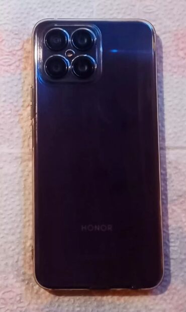 telefonlar 32 s: Honor X8, 128 GB, rəng - Mavi, Barmaq izi