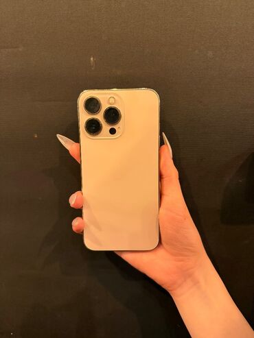 alfa: IPhone 14 Pro, 256 GB, Matte Gold, Barmaq izi, Simsiz şarj, Face ID