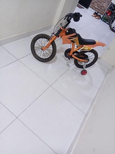 Velosipedlər: Uşaq velosipedi – idman motosikleti üslubunda, portağal rəngli — 4
