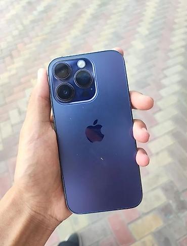IPhone 14 Pro, Б/у, 256 ГБ, Deep Purple, Чехол, 79 %