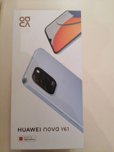 telefonlar 32 s: Huawei Nova Y61, 64 GB, rəng - Boz, Barmaq izi, İki sim kartlı