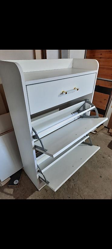 şkaf mebel: Yeni, 3 qapılı, Ağ, Ayaqqabı dolabı — 2