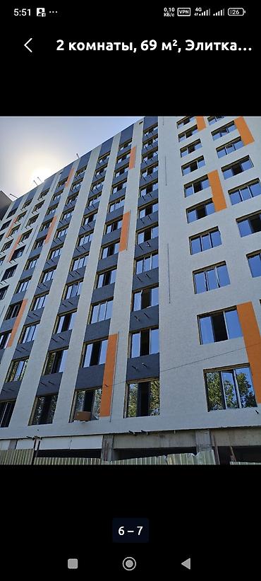элитная: 2-комнатная квартира, 69 м², ЖК MANAS (блок Г) - Планировка: удобная — 3