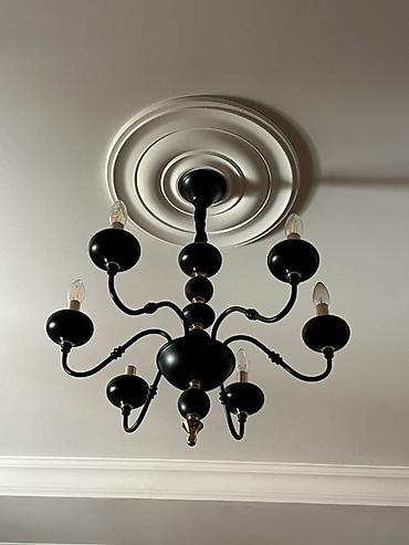 roza guller: Çılçıraq, 8 lampa, Metal — 1