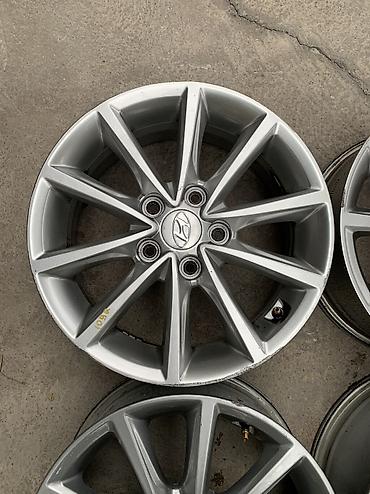 Диски: Литые Диски R 16 Hyundai, Комплект, отверстий - 5, Б/у — 2