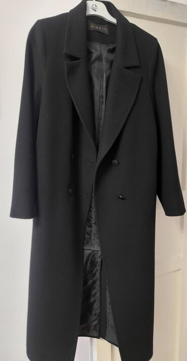 чёрное платье размер 50 52: Пальтолор, Шинель, Күз-жаз, Драп, Узун модель, Кош борттуу модель, 2XL