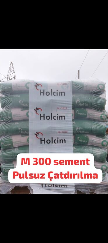 qaradag sement qiymeti: Holcim M400 spesial -7,6 azn holcim M300 optimal -7 azn holcim M300