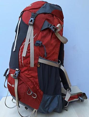 Sportske torbe i rančevi: Planinarski ranac Adventure 65L – crveno/crni - Zapremina: 65 litara — 3