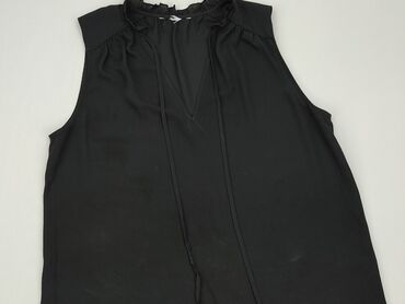 czarne eleganckie bluzki krótki rękaw: Bluzka Damska, L, stan - Bardzo dobry