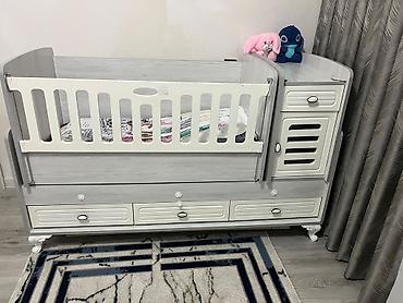 usaq sebeti type 0: Çarpayı-tipli uşaq beşiyi – “baby mood” kombinə model - Rəng: açıq — 6